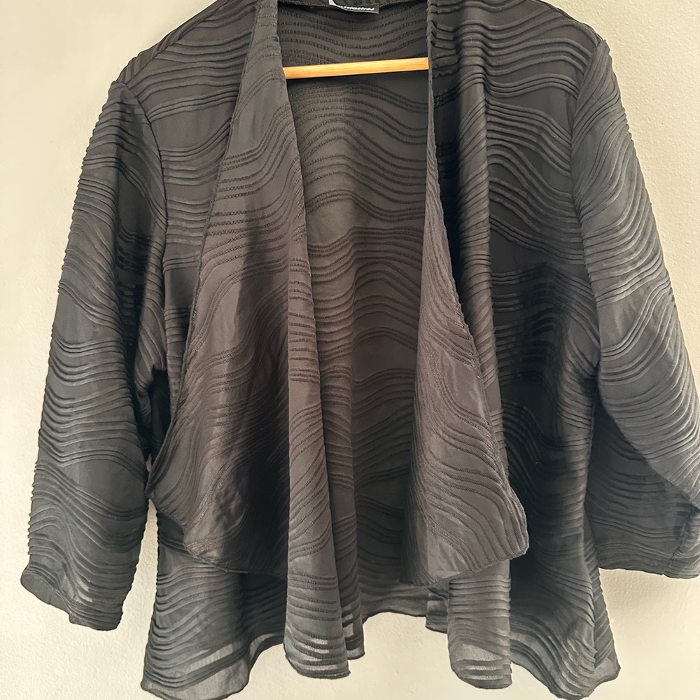 Elegant Black Sheer Women's Sweater